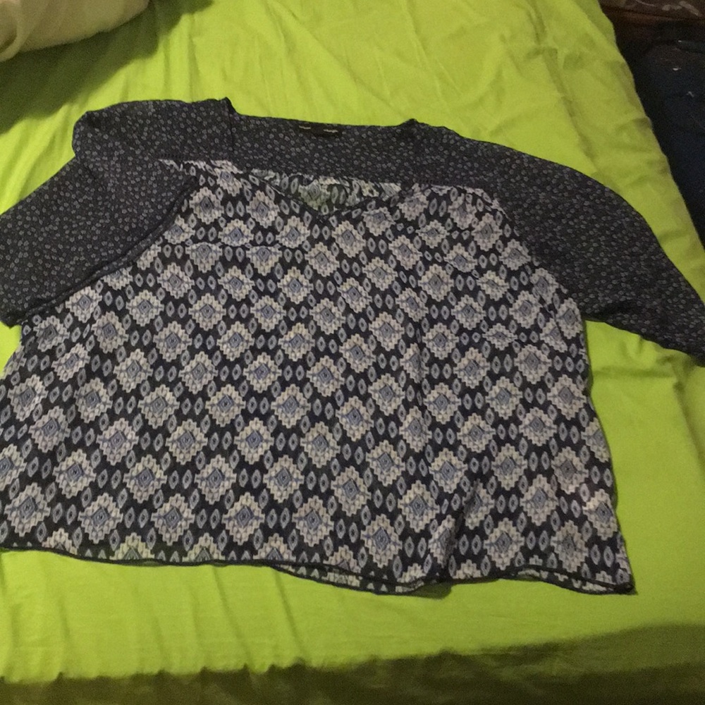 Top, shear fabric.